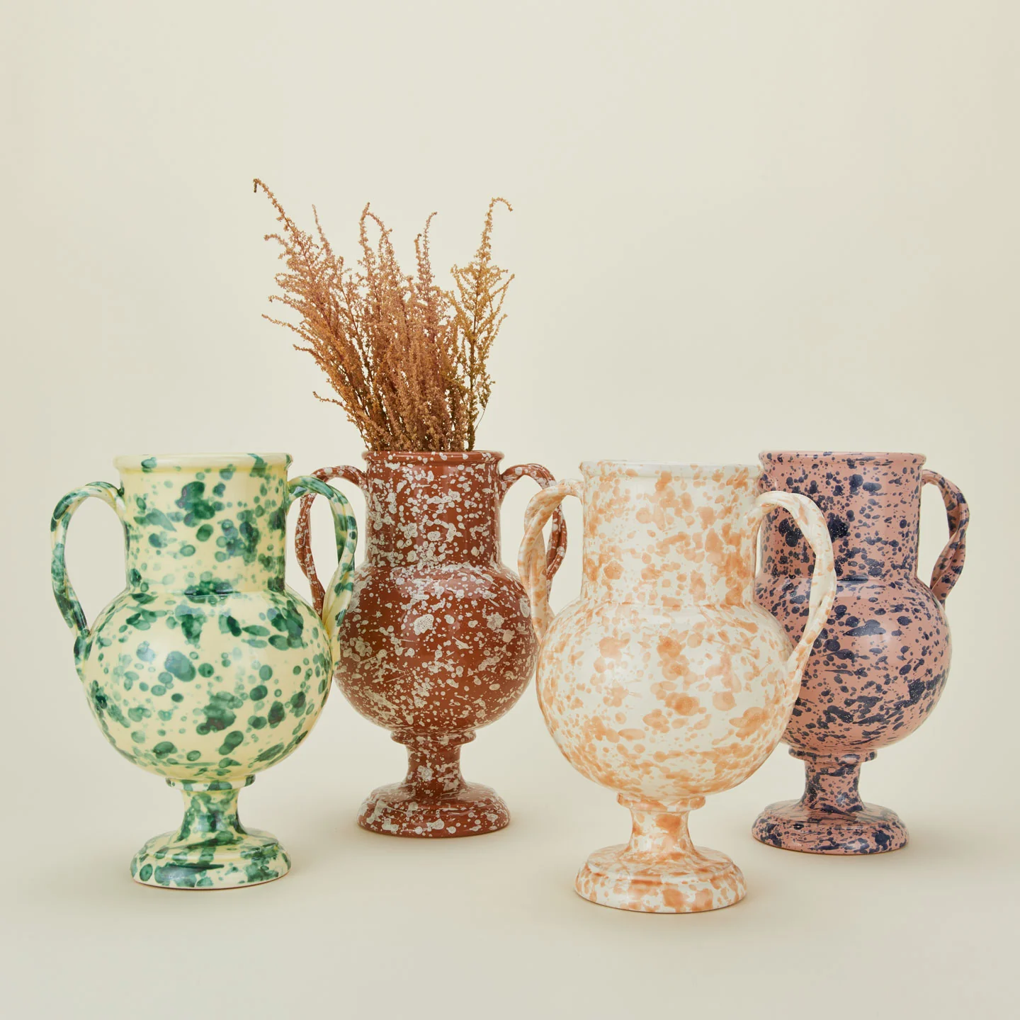 Splatter Verona Vase - Tan/Ivory - Image 8