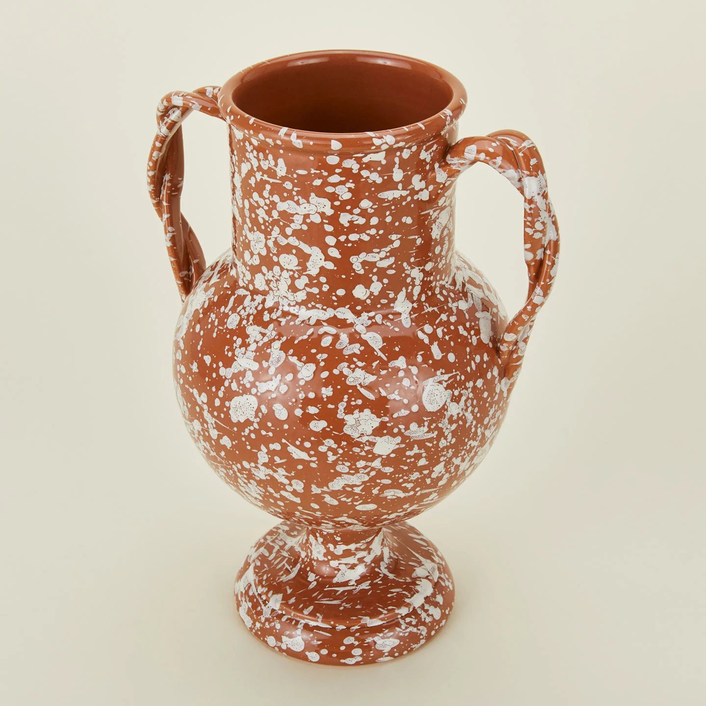 Splatter Verona Vase - Terracotta/Cream - Image 5