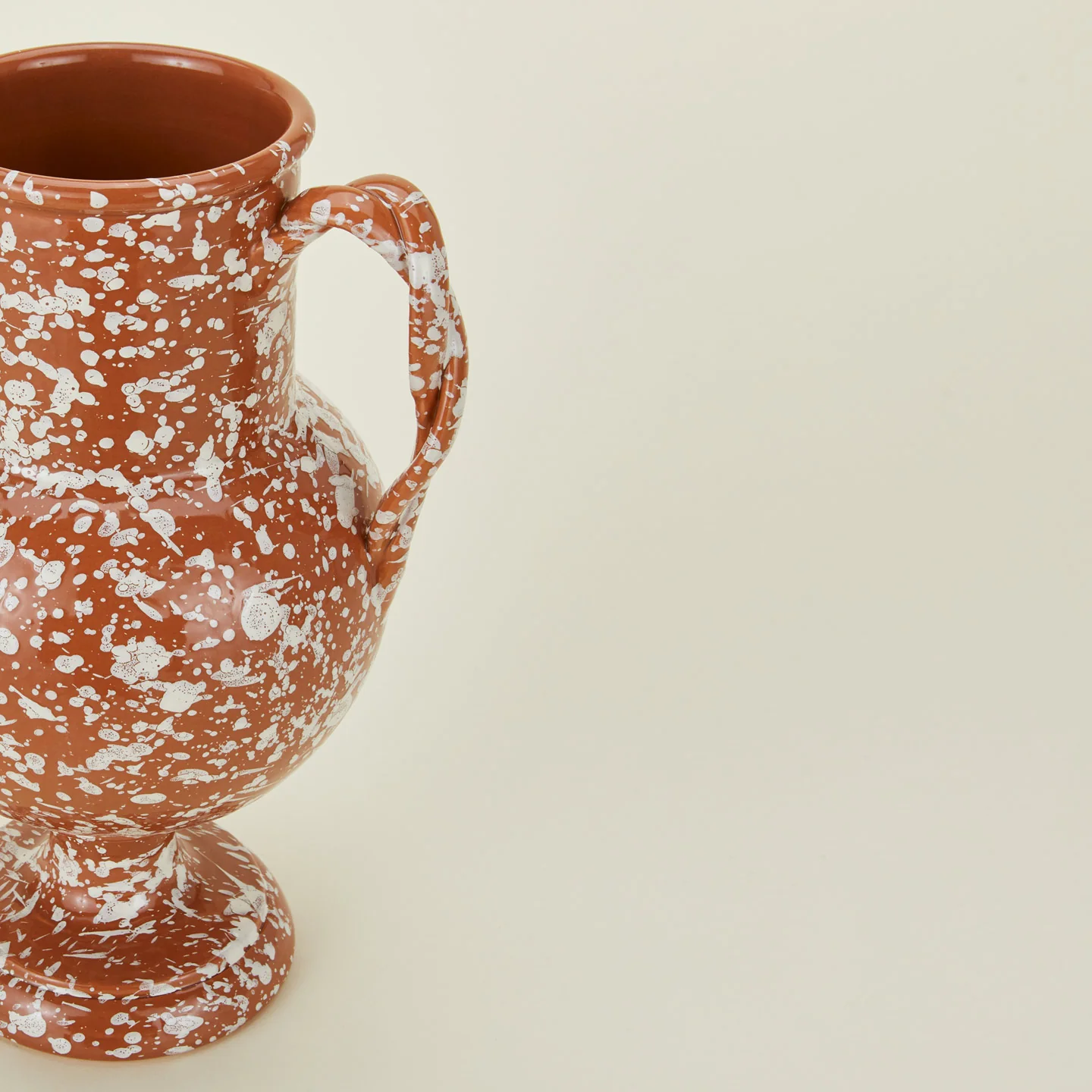 Splatter Verona Vase - Terracotta/Cream - Image 6