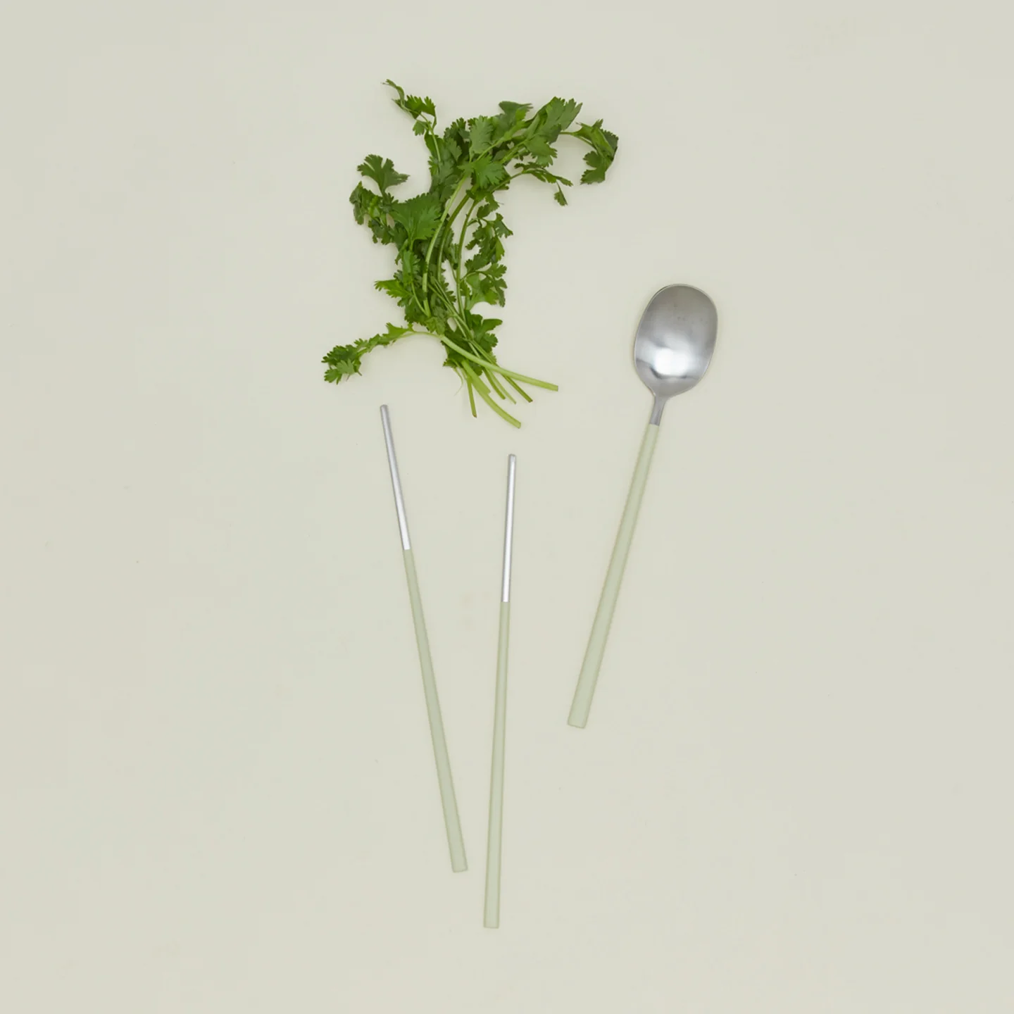 Spoon + Chopsticks Set - Mint Green - Image 2
