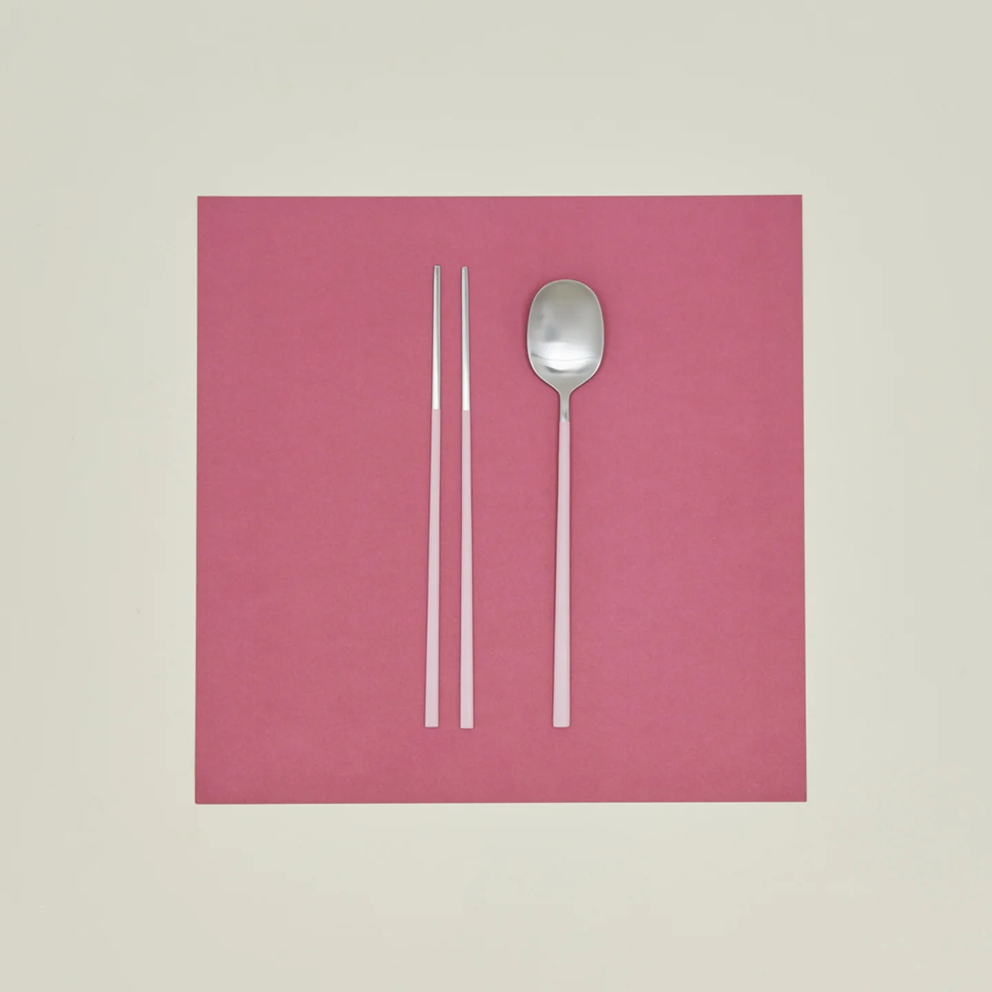 Spoon + Chopsticks Set - Pink