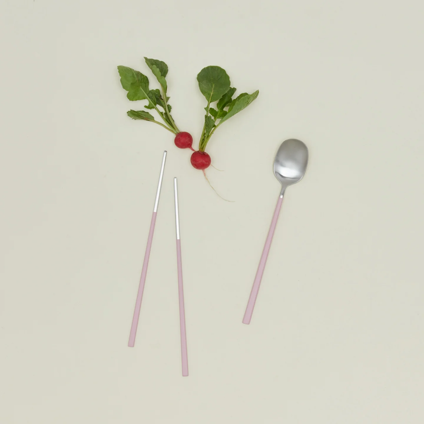 Spoon + Chopsticks Set - Pink - Image 2