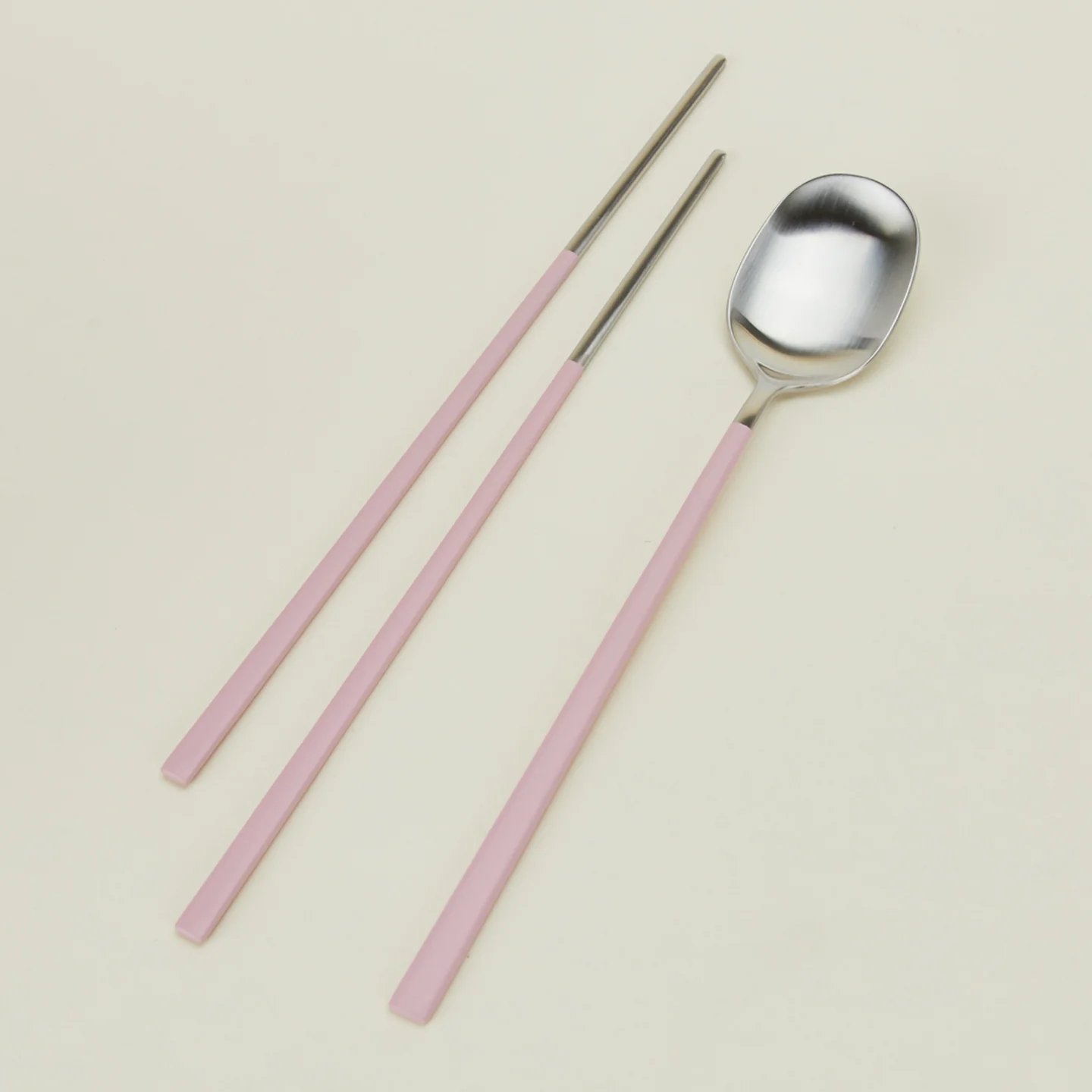 Spoon + Chopsticks Set - Pink - Image 3