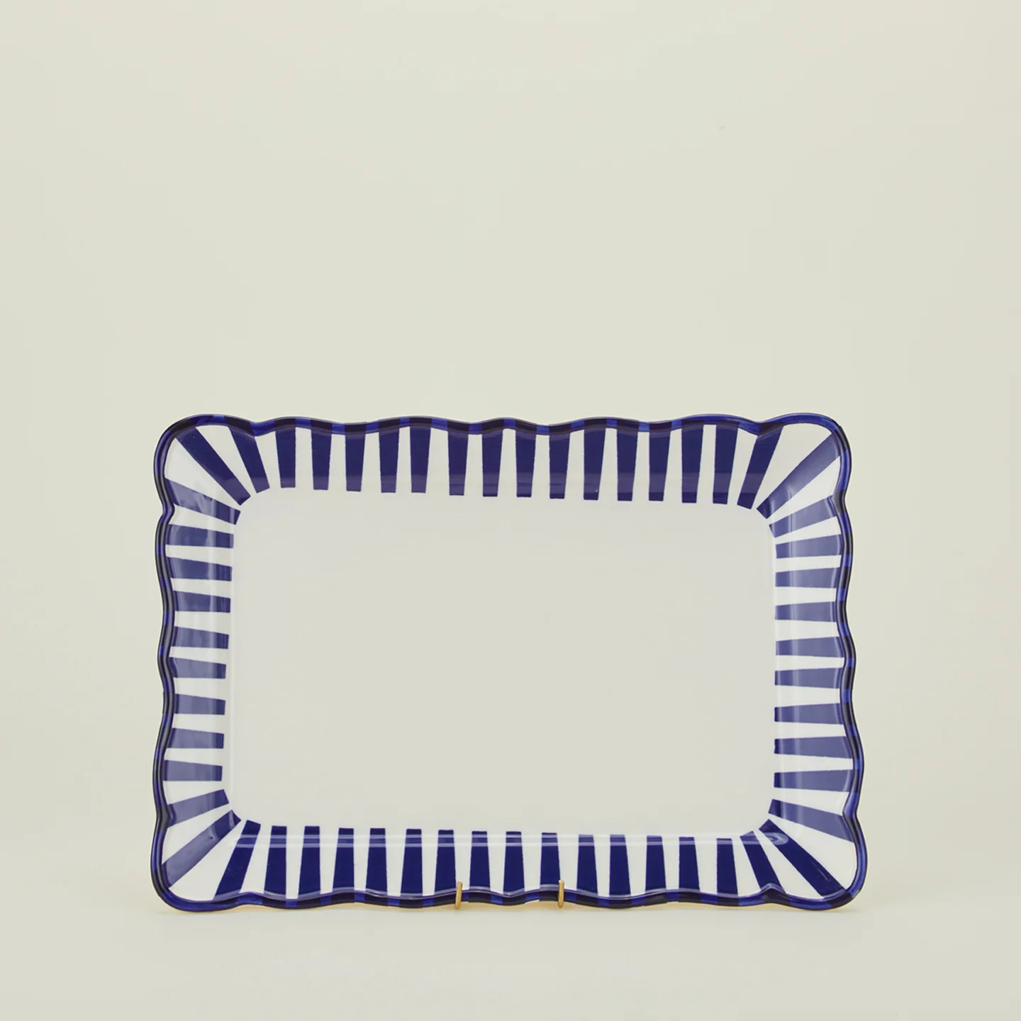 Striped Edge Rectangular Platter