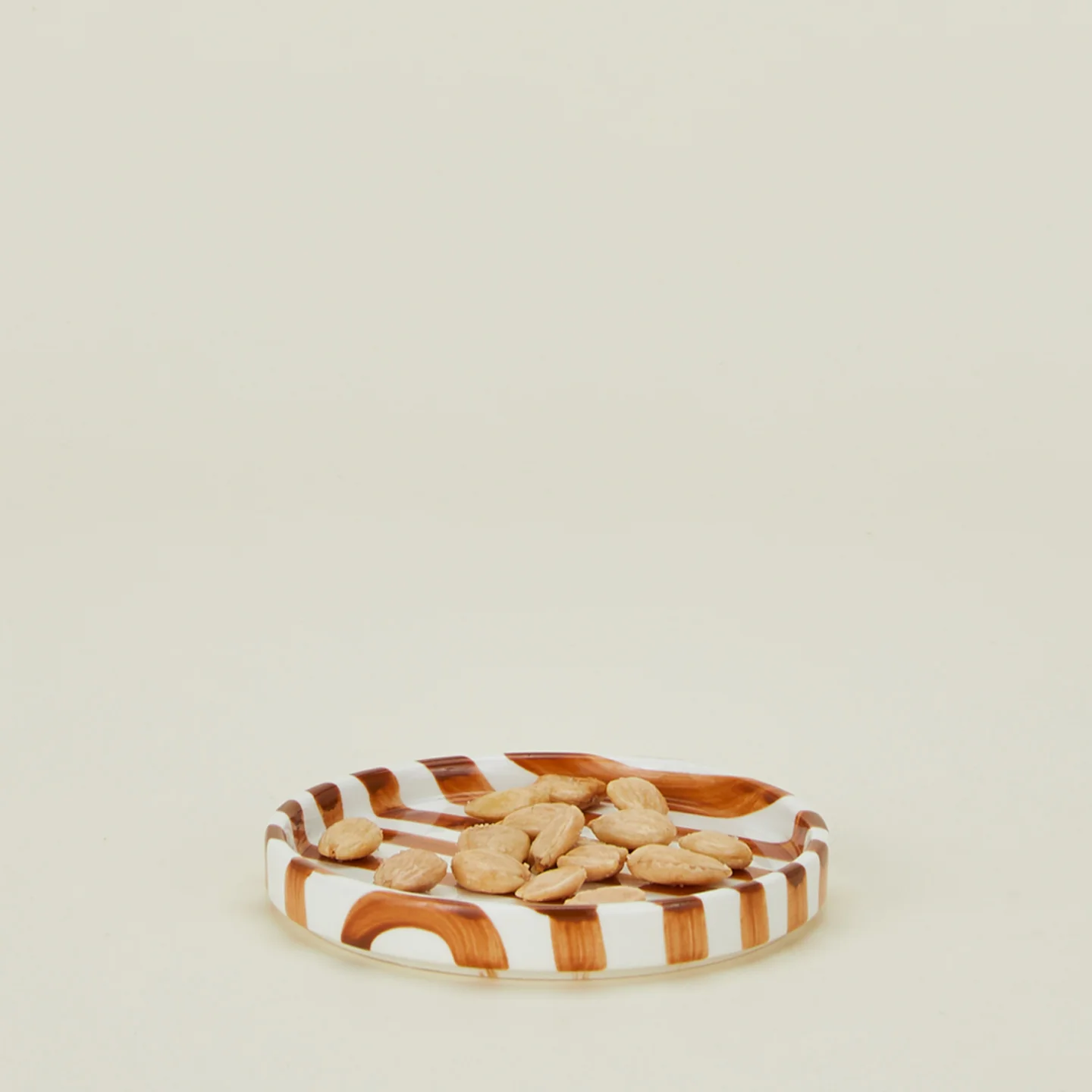 Striped Mini Plate - Brown - Image 2
