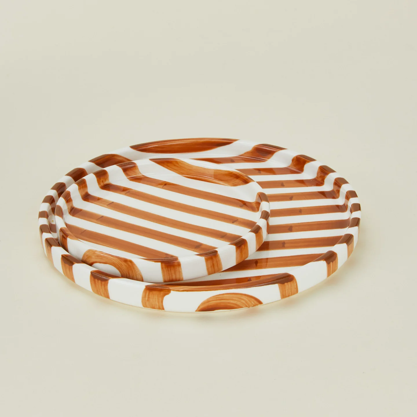 Striped Mini Plate - Brown - Image 7