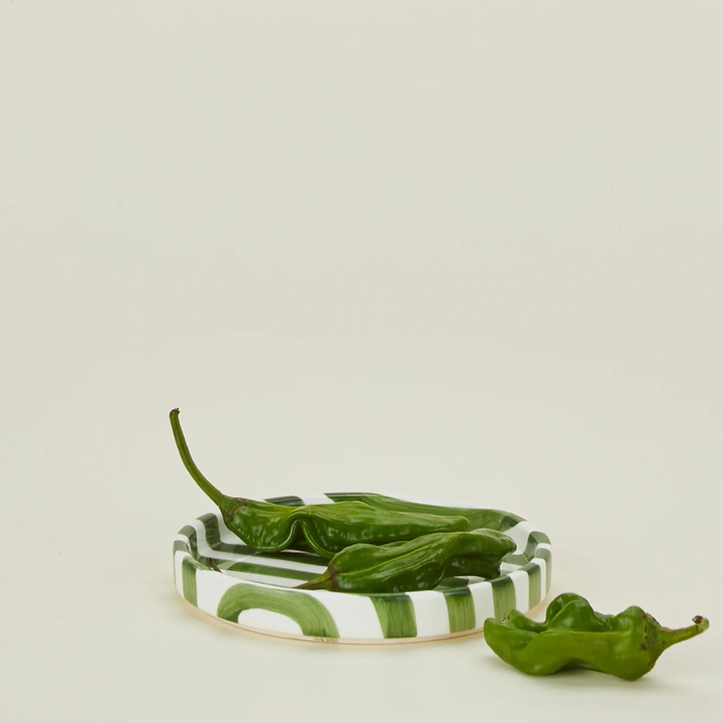 Striped Mini Plate - Olive - Image 2