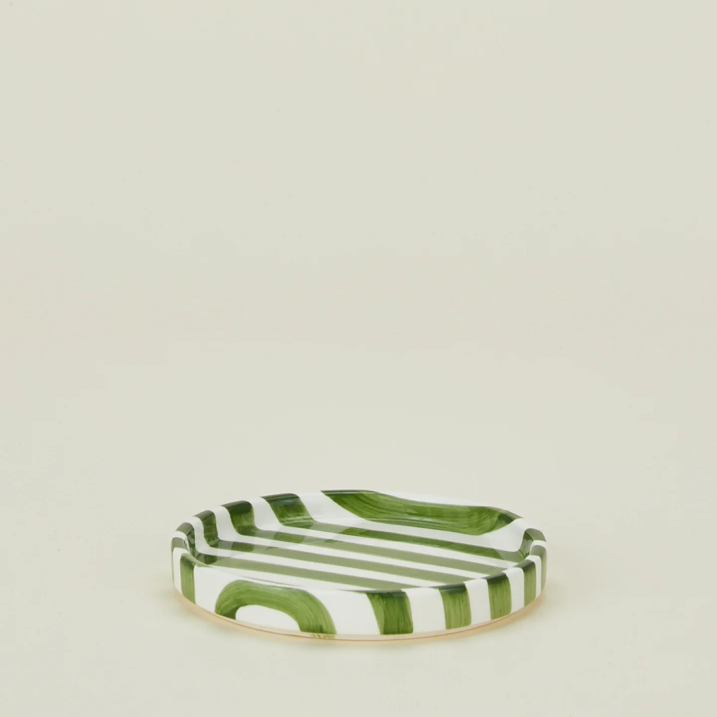 Striped Mini Plate - Olive - Image 3