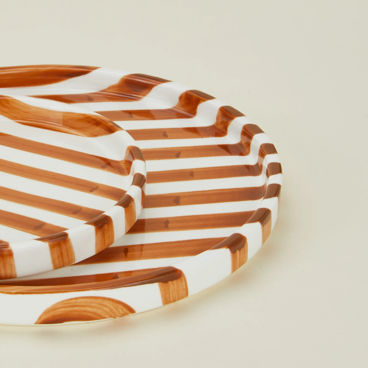 Striped Side Plate - Brown - Image 7