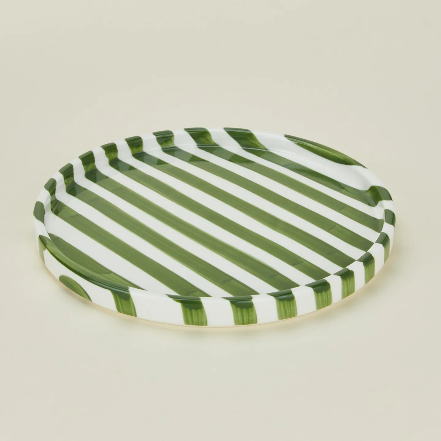 Striped Side Plate - Olive - Image 4