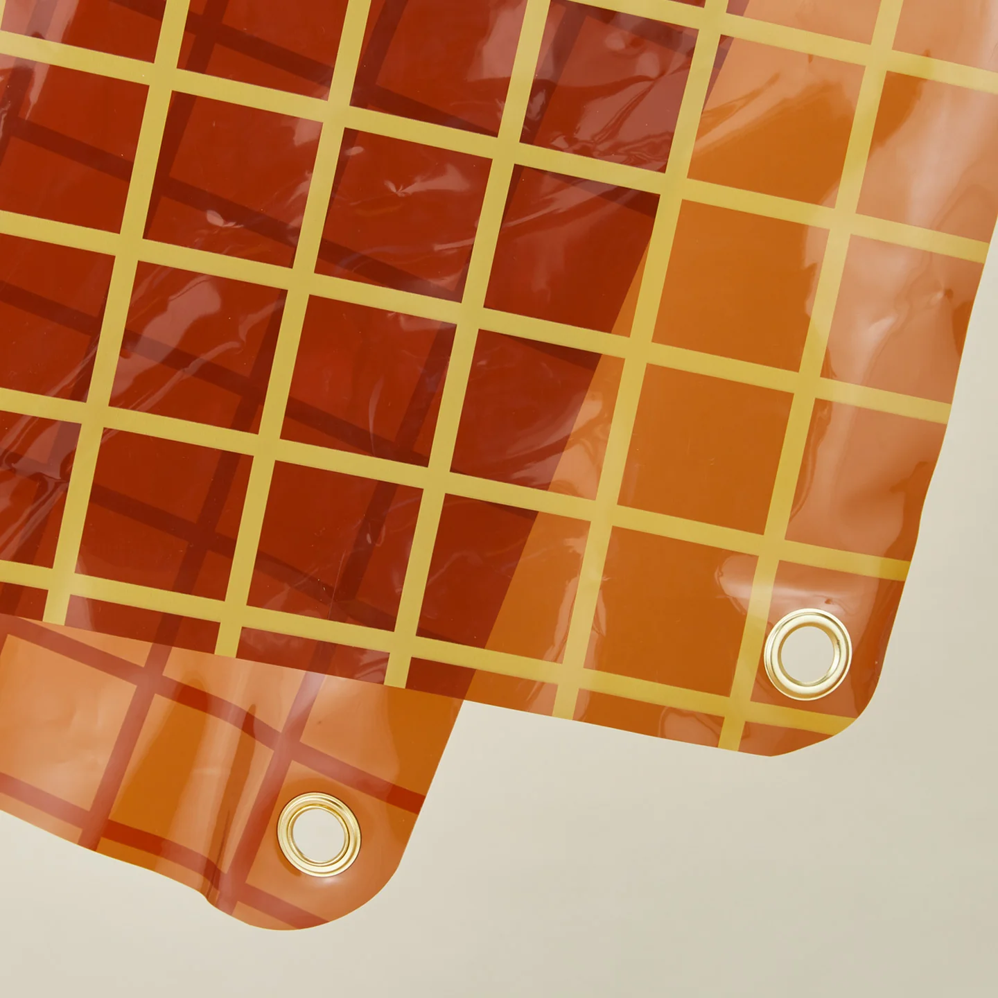 Sun Grid Shower Curtain - Honey - Image 2