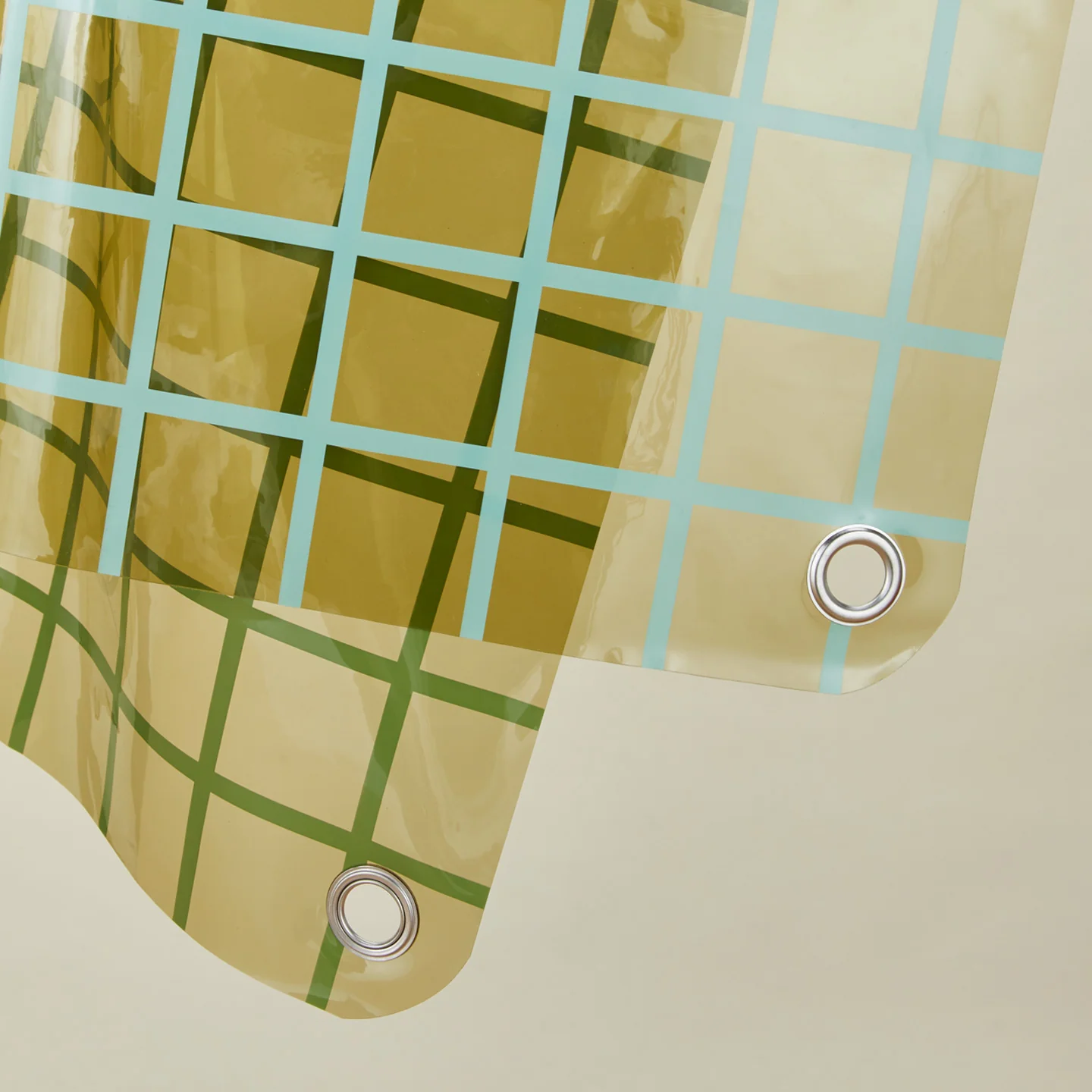 Sun Grid Shower Curtain - Olive - Image 2