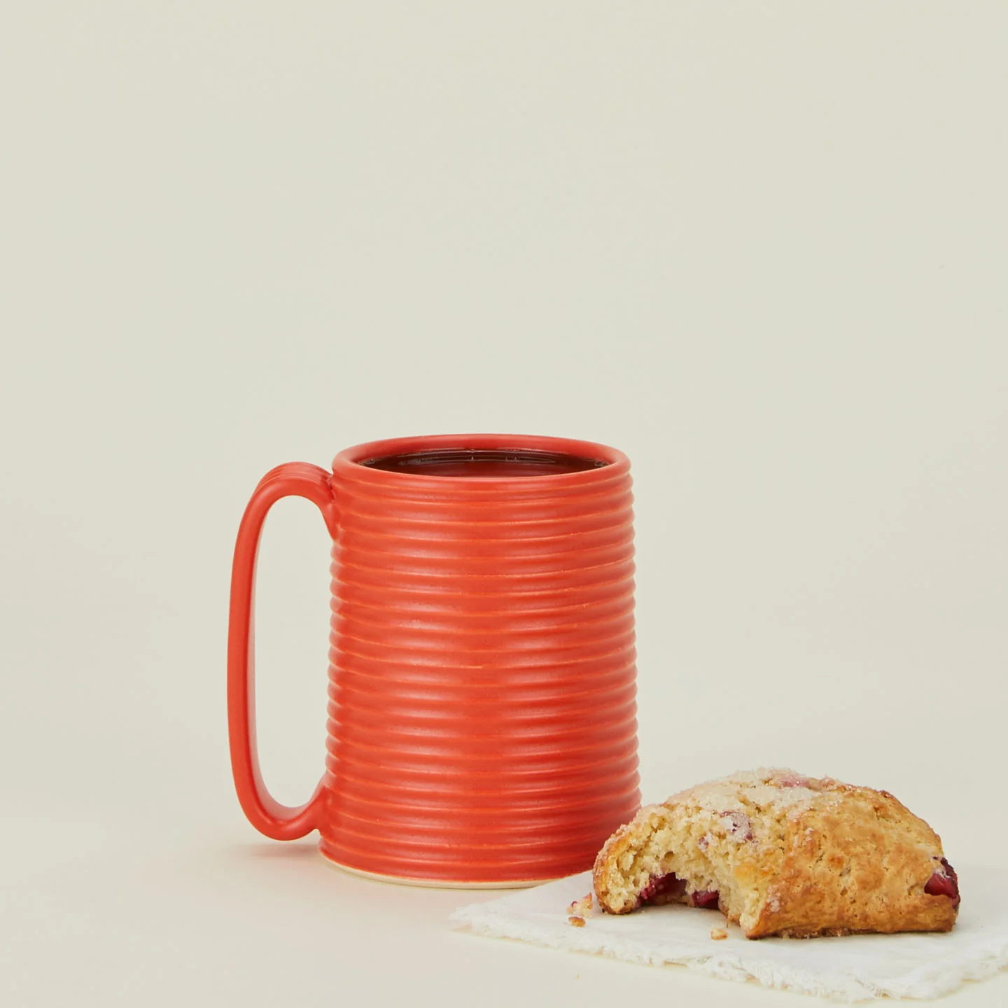 Tall Ribbed Mug - Paprika - Image 2