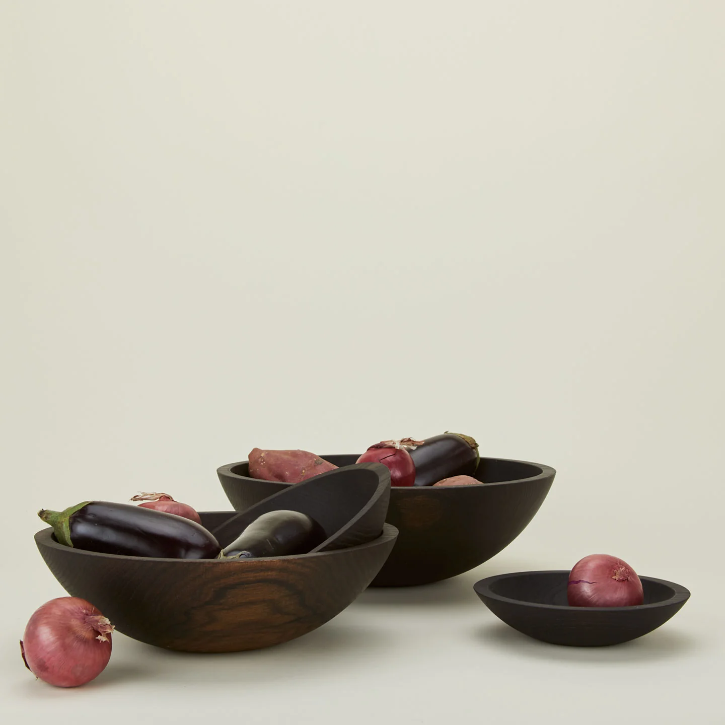 Turned Wood Bowl - Ebonized Oak - Image 2