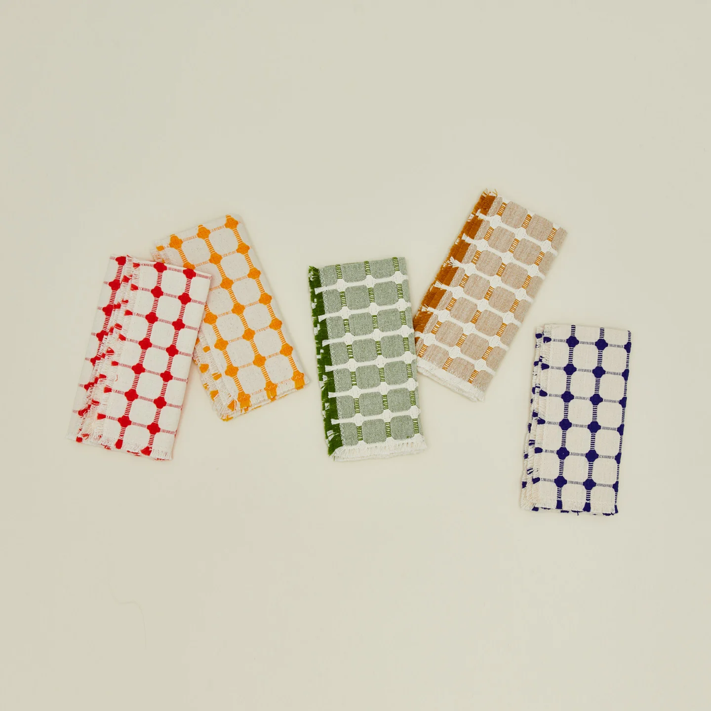 Wicker Fringed Napkin - Set of 4 - Cobalt - Image 4
