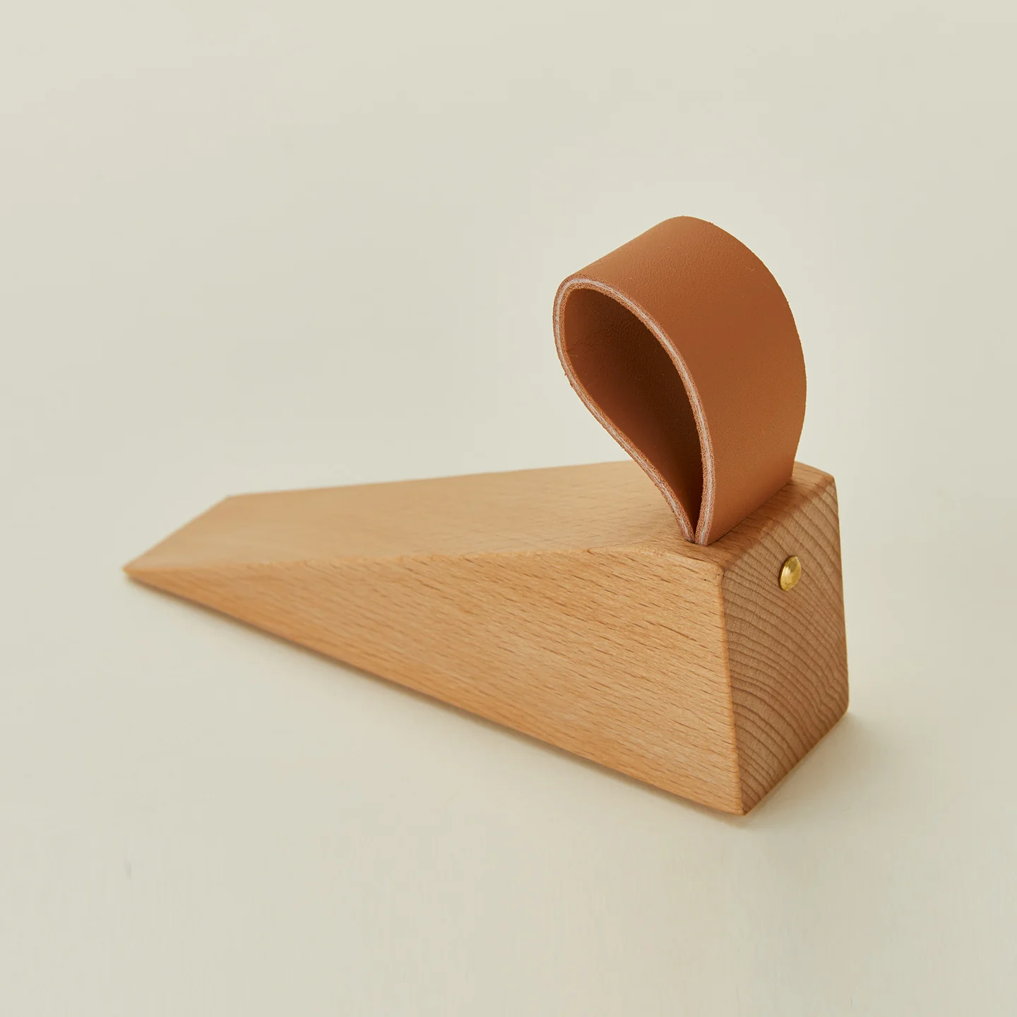 Wood + Leather Door Stopper - Image 3