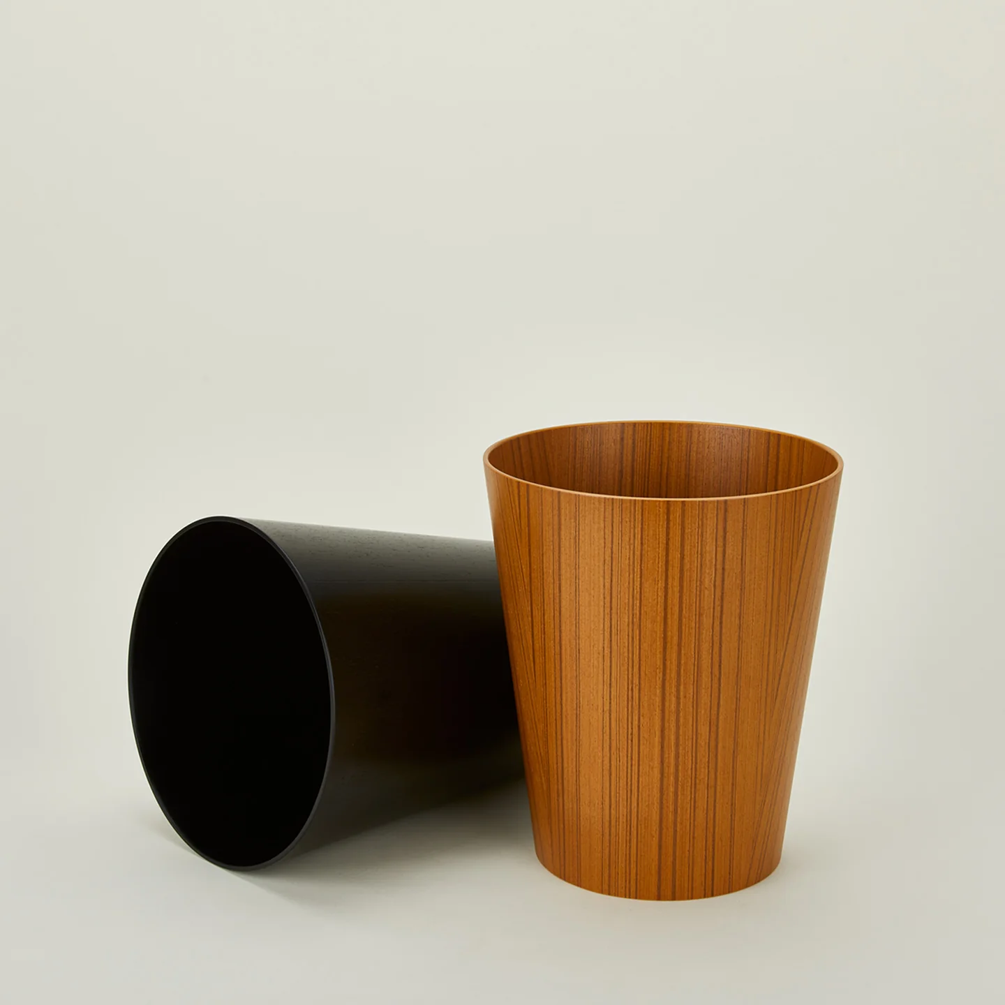 Tapered Wooden Wastebasket - Natural - Image 2
